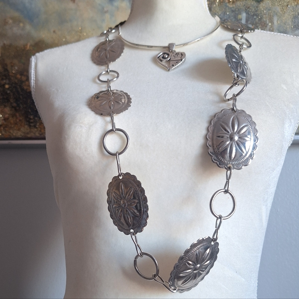 Vintage Conchi Silver Belt